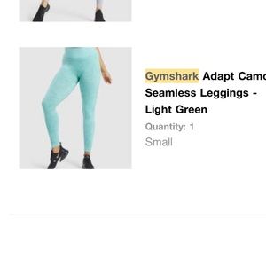 Gymshark Adapt Camo Seamless Light Green Leggings